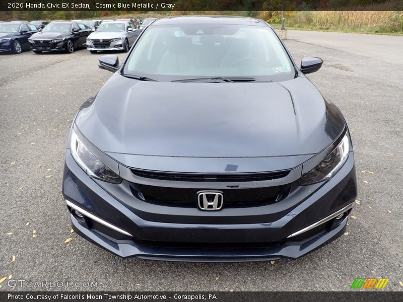 Cosmic Blue Metallic / Gray 2020 Honda Civic EX Sedan