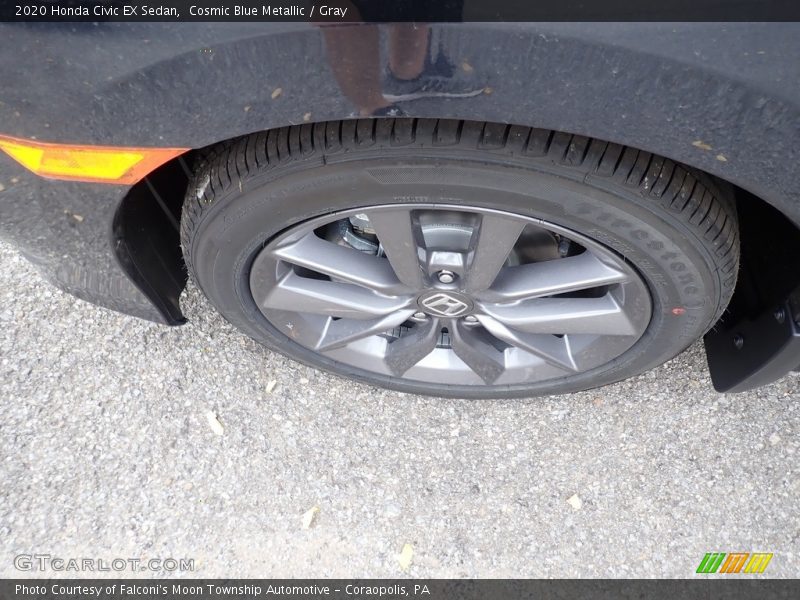 Cosmic Blue Metallic / Gray 2020 Honda Civic EX Sedan