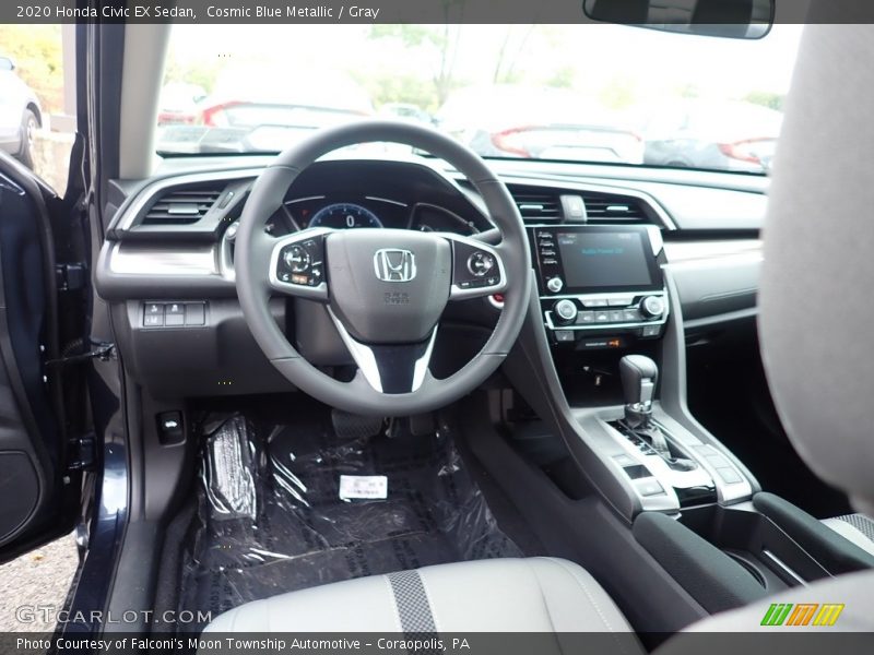 Cosmic Blue Metallic / Gray 2020 Honda Civic EX Sedan