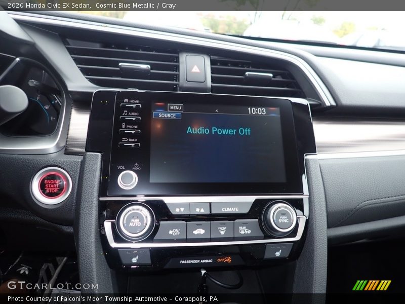 Cosmic Blue Metallic / Gray 2020 Honda Civic EX Sedan