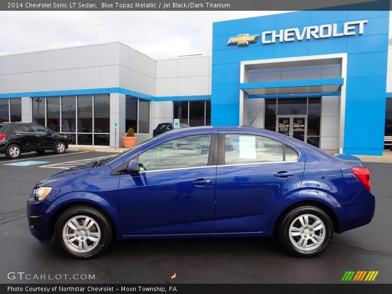 Blue Topaz Metallic / Jet Black/Dark Titanium 2014 Chevrolet Sonic LT Sedan