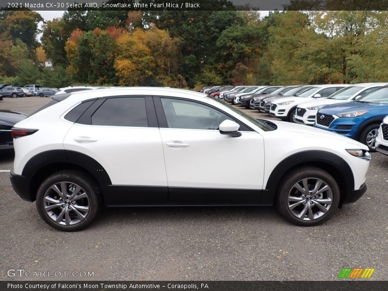 Snowflake White Pearl Mica / Black 2021 Mazda CX-30 Select AWD
