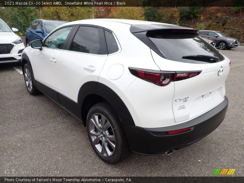 Snowflake White Pearl Mica / Black 2021 Mazda CX-30 Select AWD
