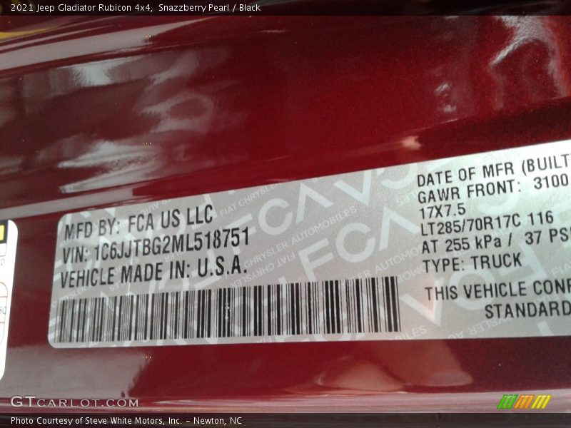 Snazzberry Pearl / Black 2021 Jeep Gladiator Rubicon 4x4