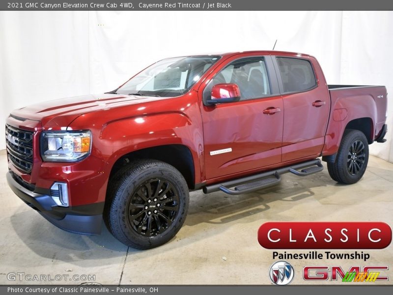 Cayenne Red Tintcoat / Jet Black 2021 GMC Canyon Elevation Crew Cab 4WD