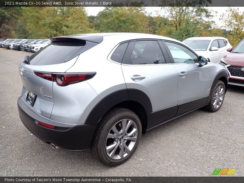 Sonic Silver Metallic / Black 2021 Mazda CX-30 Select AWD