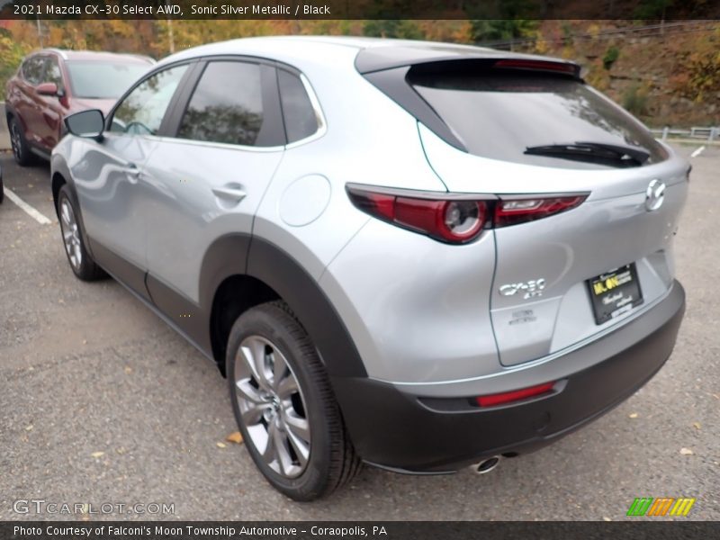 Sonic Silver Metallic / Black 2021 Mazda CX-30 Select AWD