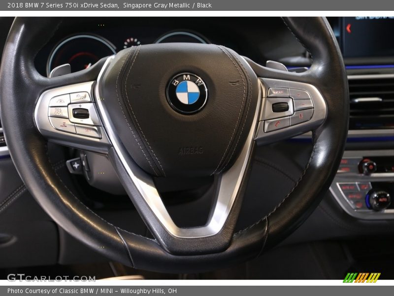 Singapore Gray Metallic / Black 2018 BMW 7 Series 750i xDrive Sedan