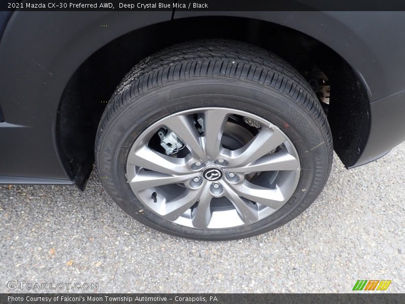 Deep Crystal Blue Mica / Black 2021 Mazda CX-30 Preferred AWD