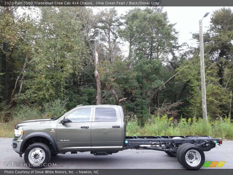  2020 5500 Tradesman Crew Cab 4x4 Chassis Olive Green Pearl