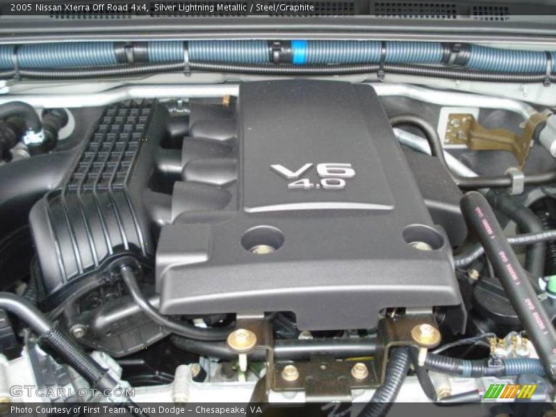 Silver Lightning Metallic / Steel/Graphite 2005 Nissan Xterra Off Road 4x4