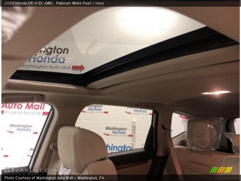 Platinum White Pearl / Ivory 2020 Honda CR-V EX AWD
