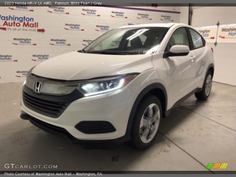 Platinum White Pearl / Gray 2020 Honda HR-V LX AWD