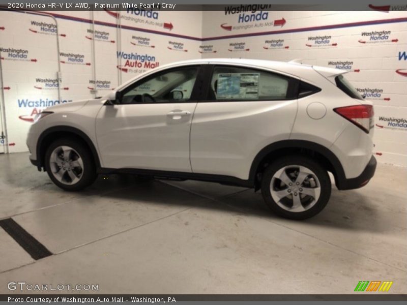 Platinum White Pearl / Gray 2020 Honda HR-V LX AWD