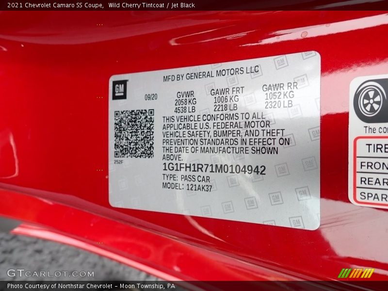 Wild Cherry Tintcoat / Jet Black 2021 Chevrolet Camaro SS Coupe