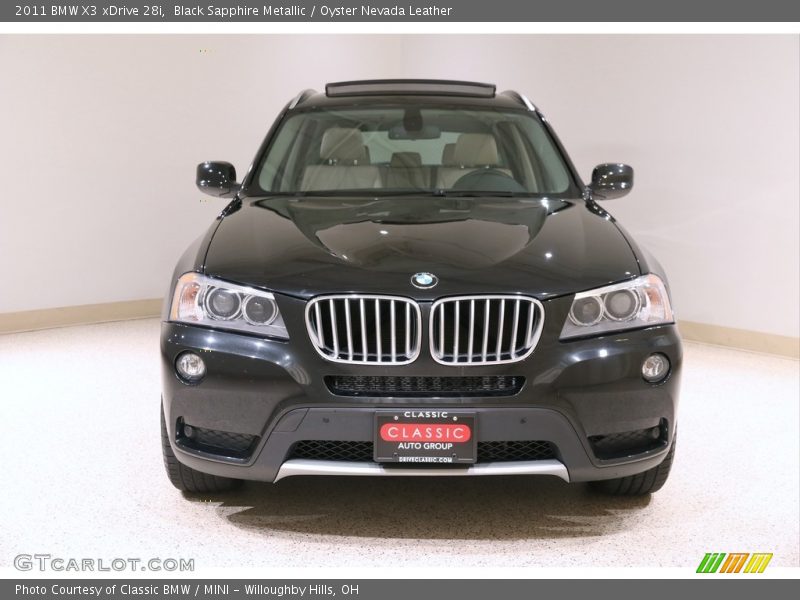 Black Sapphire Metallic / Oyster Nevada Leather 2011 BMW X3 xDrive 28i