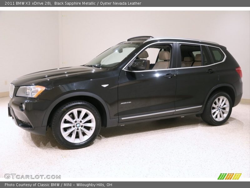 Black Sapphire Metallic / Oyster Nevada Leather 2011 BMW X3 xDrive 28i