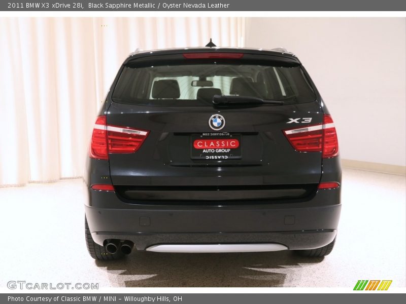 Black Sapphire Metallic / Oyster Nevada Leather 2011 BMW X3 xDrive 28i