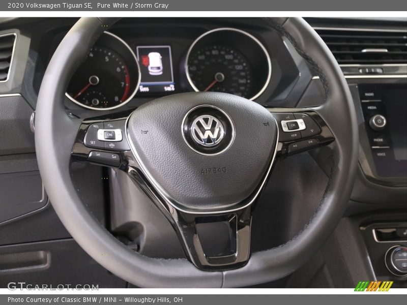 Pure White / Storm Gray 2020 Volkswagen Tiguan SE
