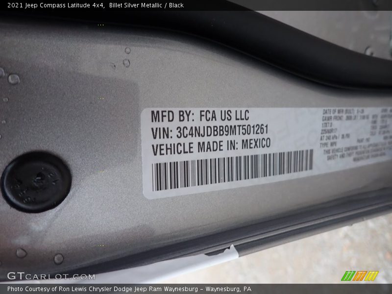 Billet Silver Metallic / Black 2021 Jeep Compass Latitude 4x4