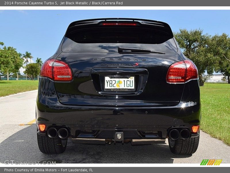 Jet Black Metallic / Black/Carrera Red 2014 Porsche Cayenne Turbo S