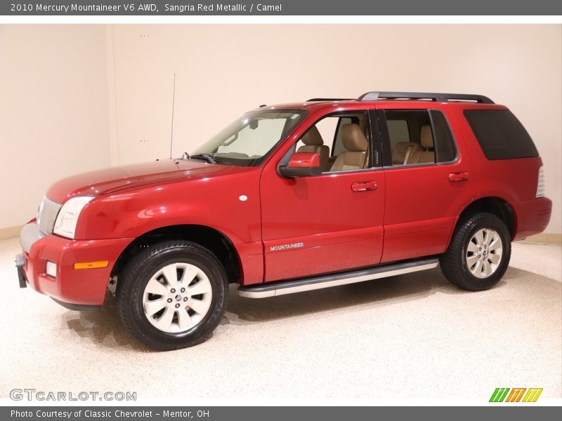 Sangria Red Metallic / Camel 2010 Mercury Mountaineer V6 AWD