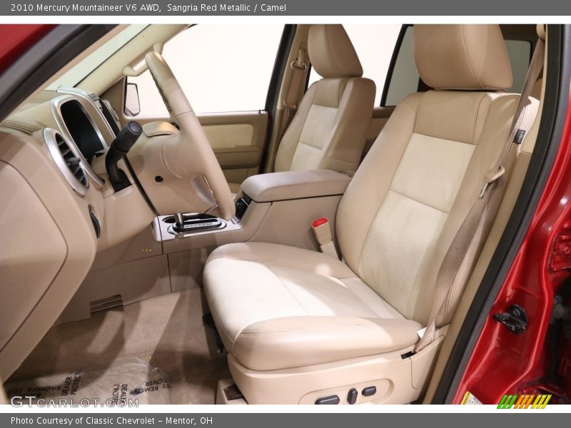 Sangria Red Metallic / Camel 2010 Mercury Mountaineer V6 AWD