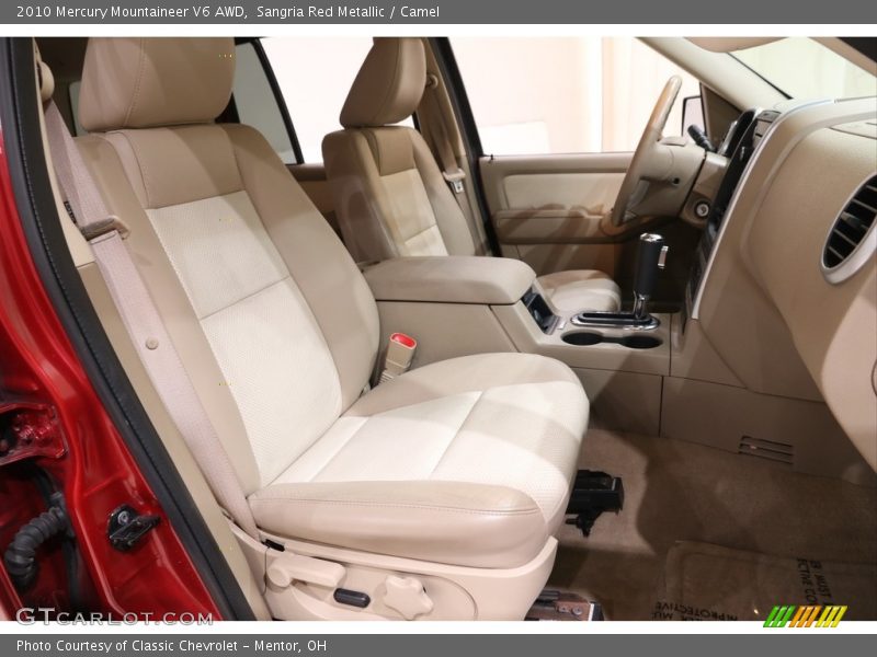 Sangria Red Metallic / Camel 2010 Mercury Mountaineer V6 AWD