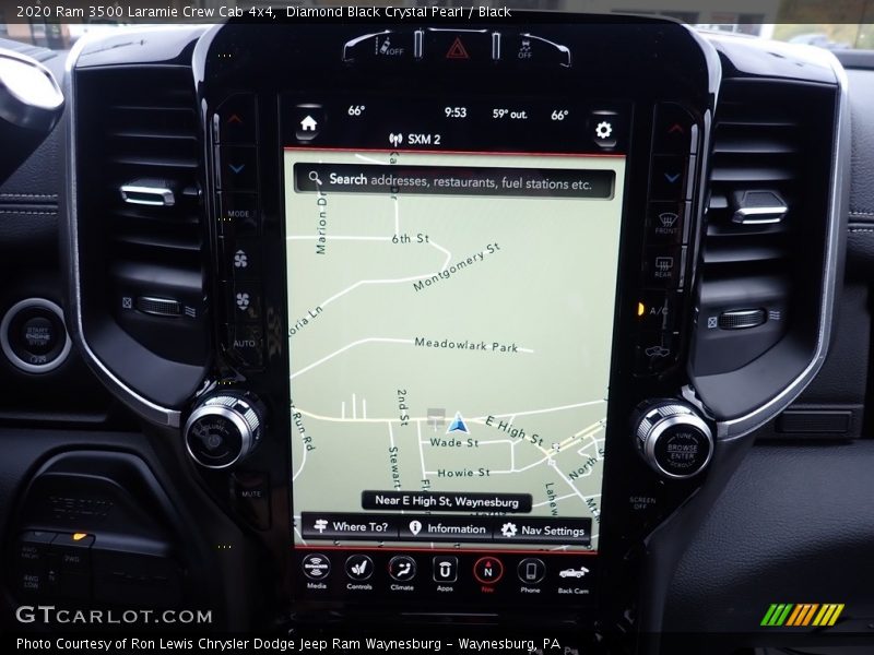 Navigation of 2020 3500 Laramie Crew Cab 4x4