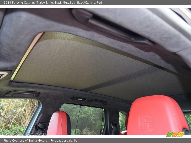 Jet Black Metallic / Black/Carrera Red 2014 Porsche Cayenne Turbo S
