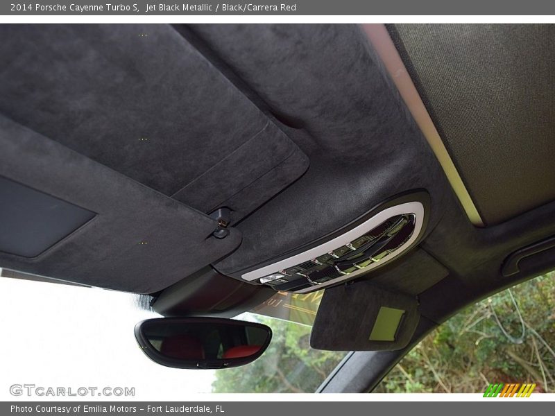 Jet Black Metallic / Black/Carrera Red 2014 Porsche Cayenne Turbo S