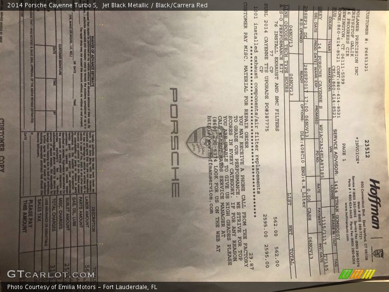 Jet Black Metallic / Black/Carrera Red 2014 Porsche Cayenne Turbo S