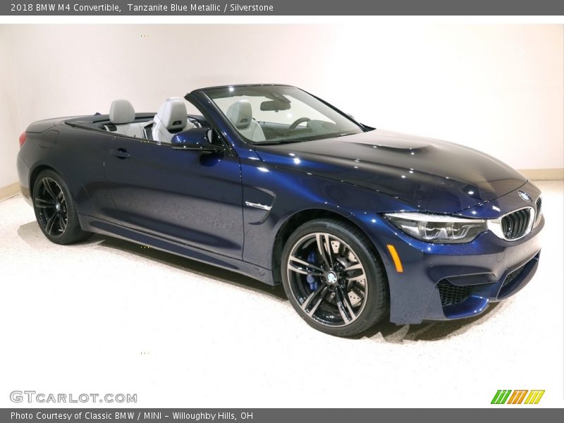 Tanzanite Blue Metallic / Silverstone 2018 BMW M4 Convertible