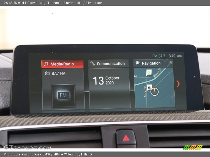 Tanzanite Blue Metallic / Silverstone 2018 BMW M4 Convertible
