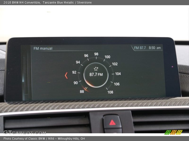 Tanzanite Blue Metallic / Silverstone 2018 BMW M4 Convertible