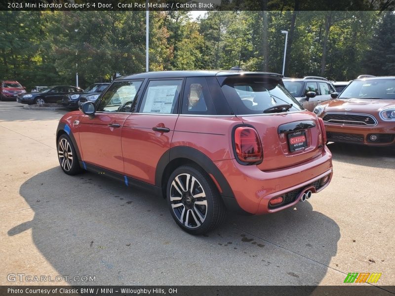Coral Red Metallic / Carbon Black 2021 Mini Hardtop Cooper S 4 Door