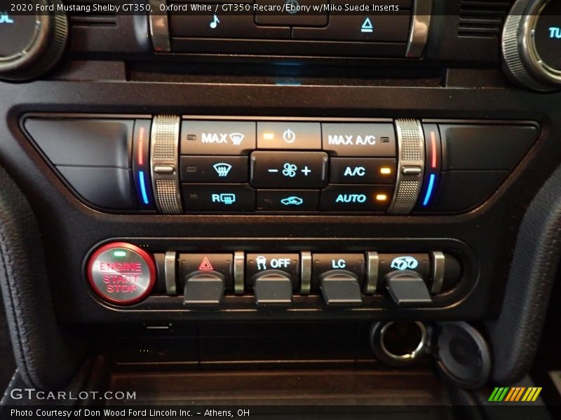 Controls of 2020 Mustang Shelby GT350