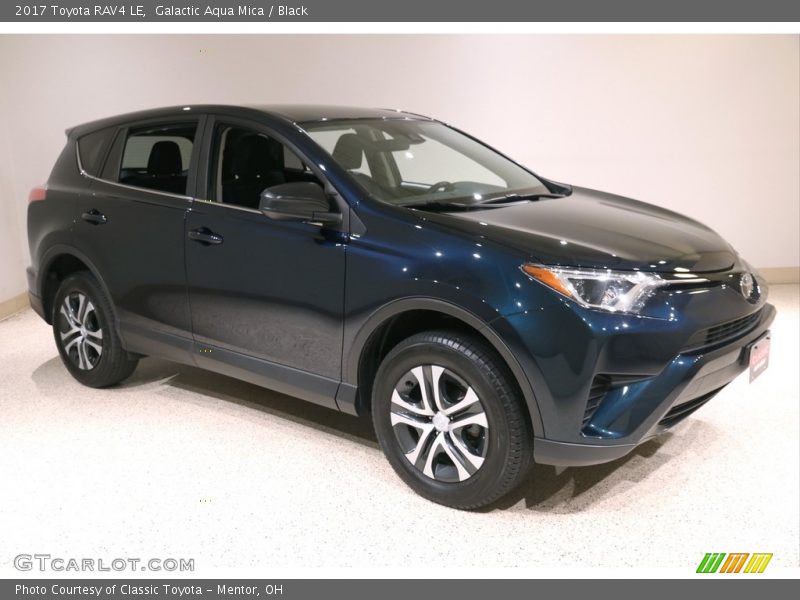 Galactic Aqua Mica / Black 2017 Toyota RAV4 LE