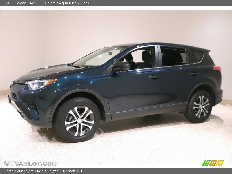 Galactic Aqua Mica / Black 2017 Toyota RAV4 LE