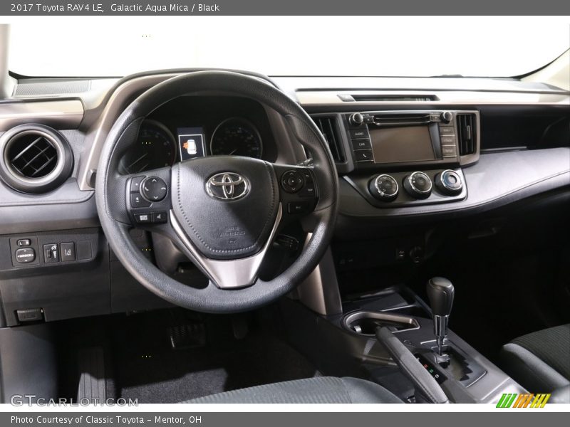 Galactic Aqua Mica / Black 2017 Toyota RAV4 LE