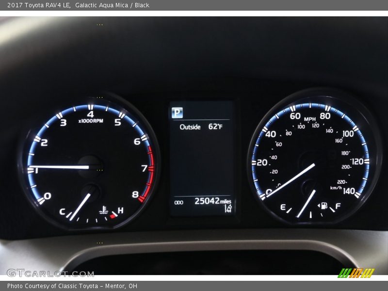 Galactic Aqua Mica / Black 2017 Toyota RAV4 LE