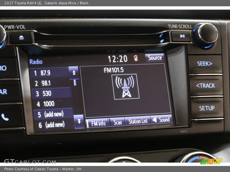 Galactic Aqua Mica / Black 2017 Toyota RAV4 LE