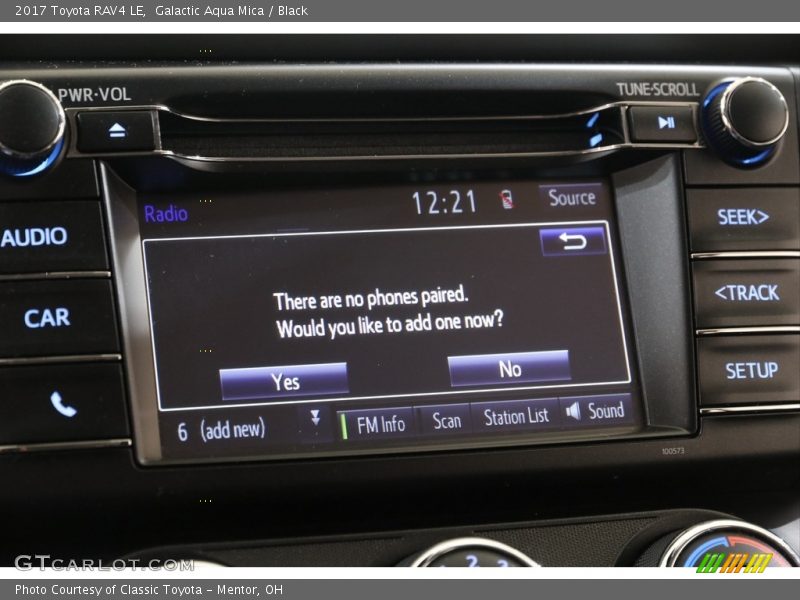 Galactic Aqua Mica / Black 2017 Toyota RAV4 LE