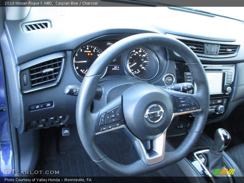 Caspian Blue / Charcoal 2019 Nissan Rogue S AWD