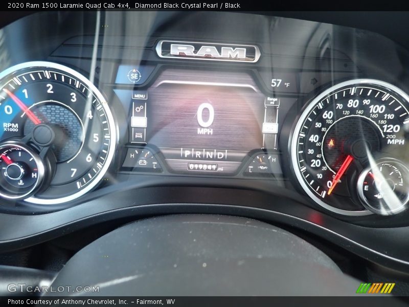 Diamond Black Crystal Pearl / Black 2020 Ram 1500 Laramie Quad Cab 4x4