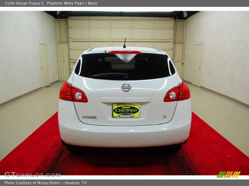 Phantom White Pearl / Black 2008 Nissan Rogue S