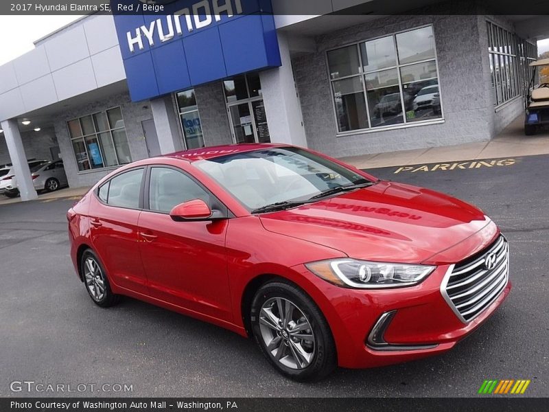 Red / Beige 2017 Hyundai Elantra SE