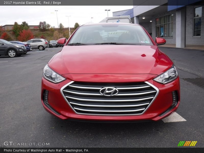 Red / Beige 2017 Hyundai Elantra SE