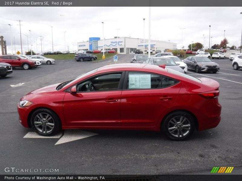 Red / Beige 2017 Hyundai Elantra SE