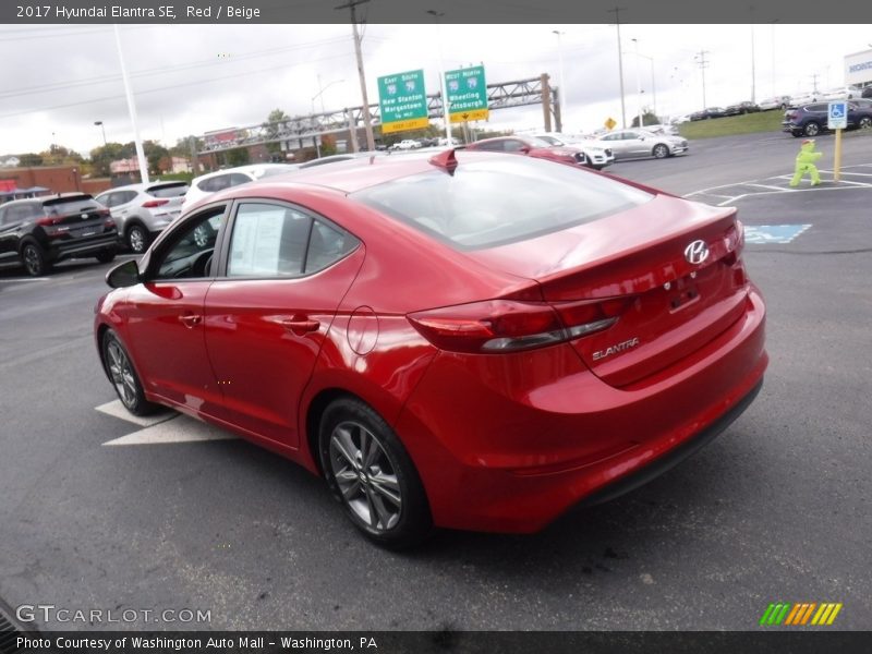 Red / Beige 2017 Hyundai Elantra SE